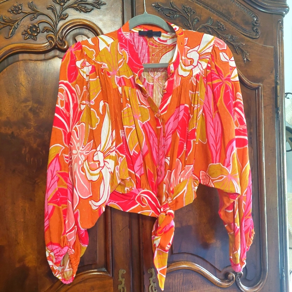 Rachel Zoe Vibrant Floral Women's Top